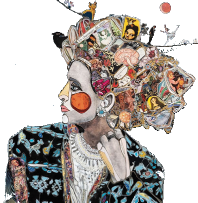 Obra de Adèle Blais utilizada na identidade visual do I Simpósio Psicanálise, Cultura e Sociedade